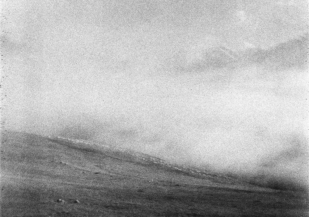 Black-and-white film — coarse grain and the cold of morning mountains